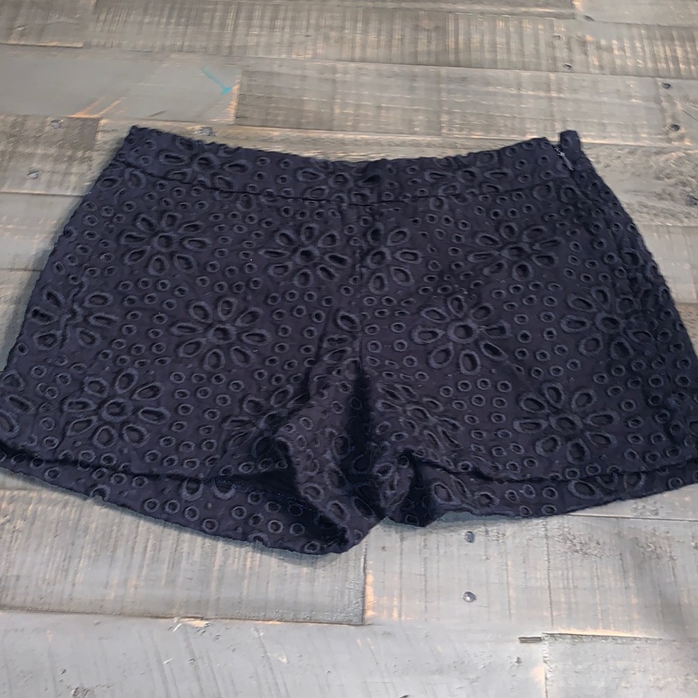 J. Crew Navy Blue Eyelet Shorts Size 00